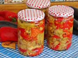 Közlenmiş Biberli Patlıcan Konservesi