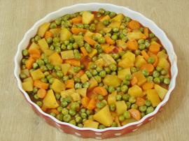 Fırında Köfteli Bezelye Yemeği