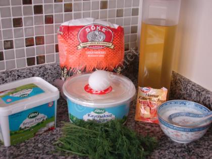 Dereotlu Poğaça (Tuzlu, Mayasız)