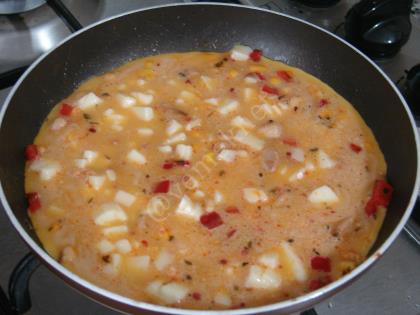 Tavuklu Omlet