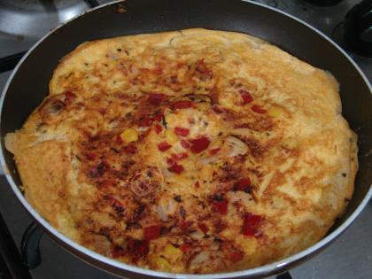 Tavuklu Omlet