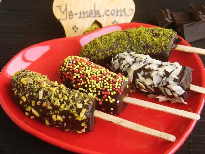 Çikolata Kaplı Muz Çubukları