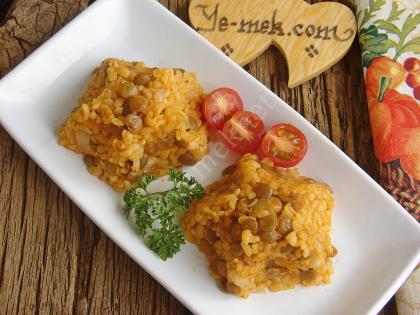 Yeşil Mercimekli Bulgur Pilavı