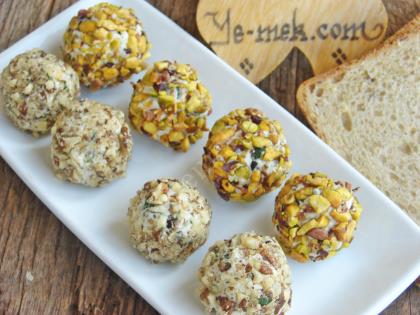 Feta Cheese Balls With Walnut And Pistachios Recipe