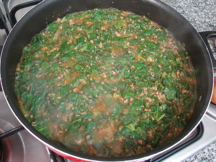 Kıymalı Ispanak Yemeği