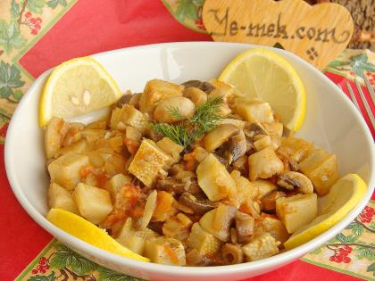 Enginarlı Mantar Kavurması