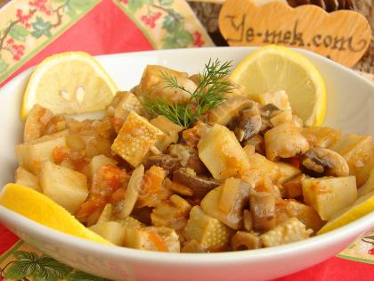 Enginarlı Mantar Kavurması