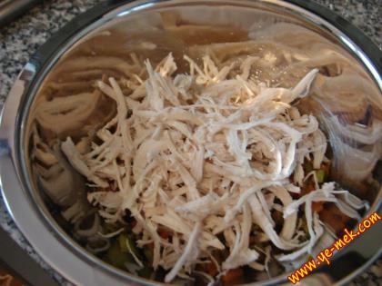 Sebzeli Yoğurtlu Tavuk Salatası