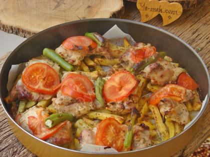 Fırında Patatesli Tavuk İncik