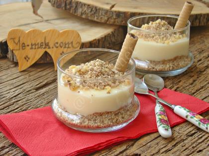 Gofretli Muhallebi Tatlısı