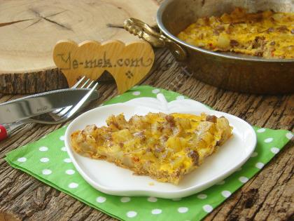 Patatesli Kavurmalı Yumurta