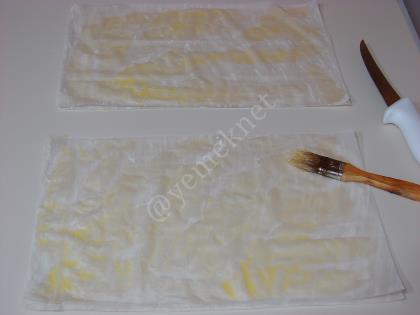 Baklavalık Yufkadan Cevizli Sarma Baklava