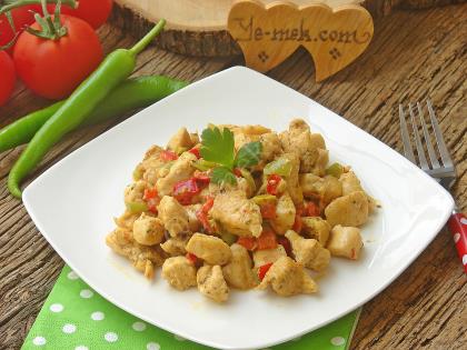 Kremalı Biberli Tavuk Yemeği