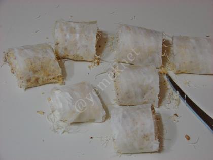 Baklava Yufkasında Kadayıf Sarma