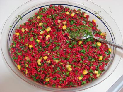 Kırmızı Pancarlı Bulgur Salatası