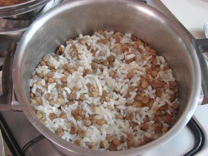 Yeşil Mercimekli Pirinç Pilavı