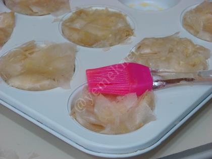 Baklavalık Yufkadan Porsiyonluk Peynirli Börek