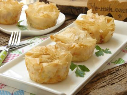 Baklavalık Yufkadan Porsiyonluk Peynirli Börek