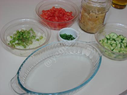 Közlenmiş Patlıcanlı Çoban Salatası