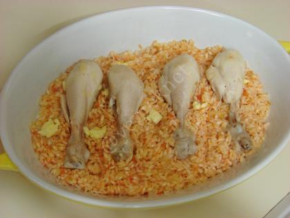 Tavuklu Büryan Pilavı