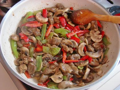 Biberli Mantarlı Et Sote