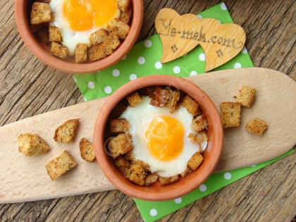 Fırında Kıtır Ekmekli Yumurta