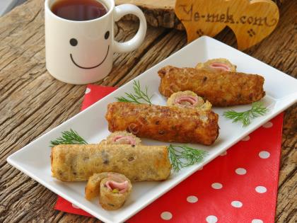 Kahvaltılık Salamlı Ekmek Ruloları