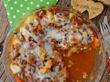 Fırında Etli Karnabahar Yemeği