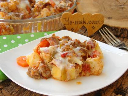 Fırında Etli Karnabahar Yemeği