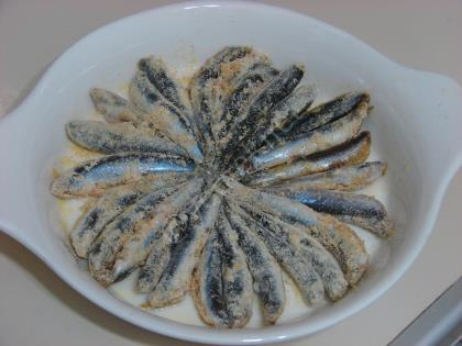 Fırında Mısır Unlu Hamsi Tava