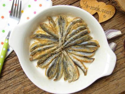 Fırında Mısır Unlu Hamsi Tava