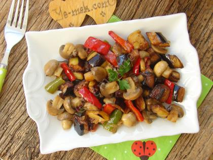 Patlıcanlı Mantar Sote