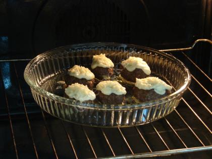 Fırında Kremalı Patates Püreli Köfte