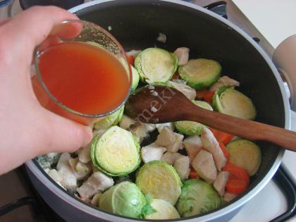 Tavuklu Brüksel Lahanası Yemeği