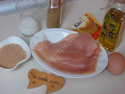 Fırında Tavuk Şinitzel