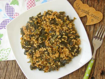 Bulgurlu Ispanak Yemeği