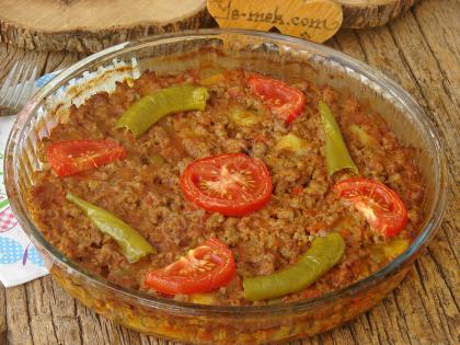 Fırında Kıymalı Patates Yemeği