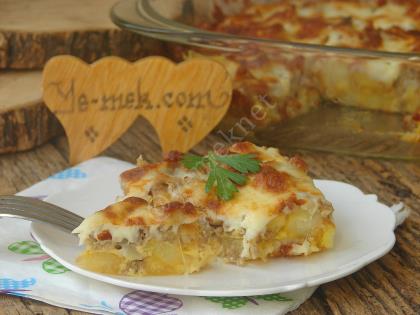 Fırında Kıymalı Yumurtalı Patates