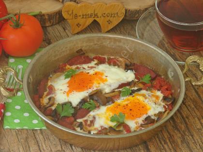 Kahvaltılık Sucuklu Mantarlı Yumurta