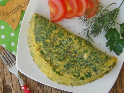 Maydanozlu Dereotlu Omlet