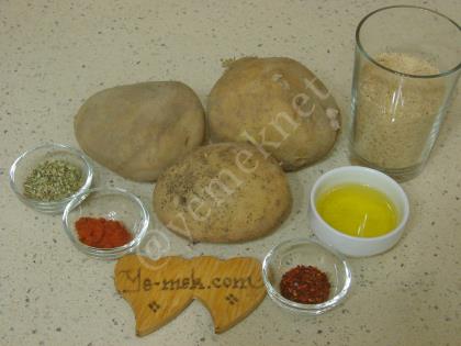 Fırında Galeta Unlu Çıtır Patates