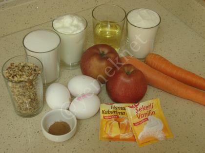 Elmalı Havuçlu Tarçınlı Kek