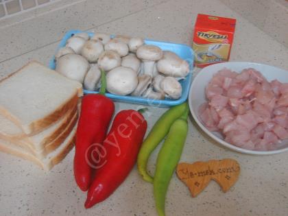 Fırında Ekmekli Tavuk Kebabı