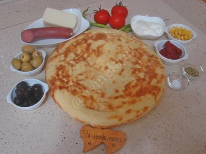 Fırında Bazlamadan Pizza