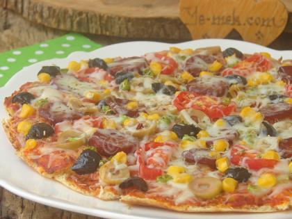 Fırında Bazlamadan Pizza