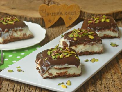 Çikolatalı Muhallebili Pasta