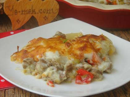 Beşamel Soslu Buğu Kebabı