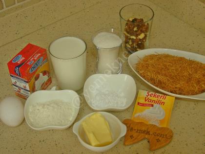 Kadayıflı Muhallebi Tatlısı