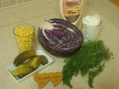 Yoğurtlu Mor Lahana Salatası