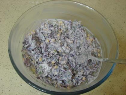 Yoğurtlu Mor Lahana Salatası